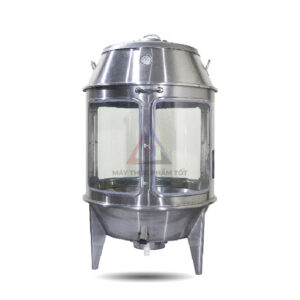 Lò quay gà vịt có kính 80 inox chống gỉ