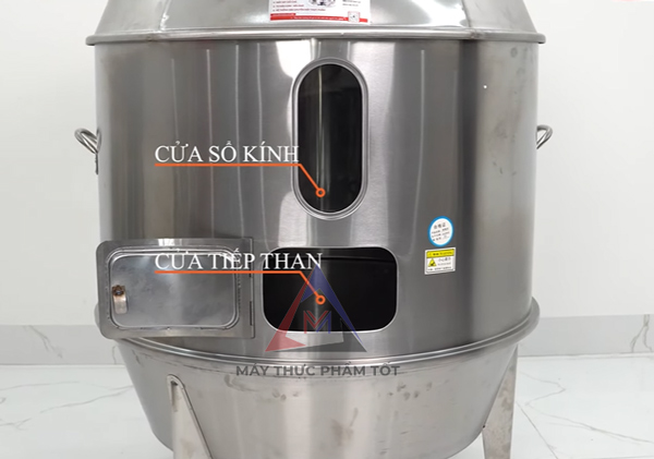 Cửa tiếp than lò 90 inox Produck