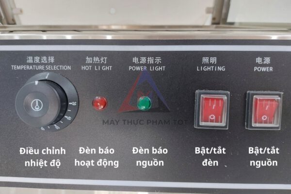 Bảng điều khiển của tủ giữ nóng thực phẩm