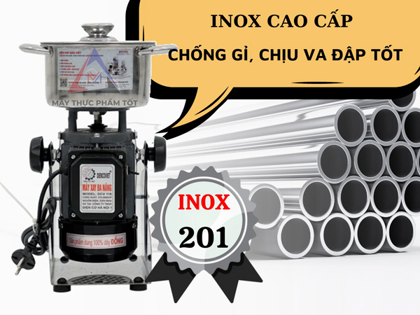 Máy được chế tạo từ inox cao cấp